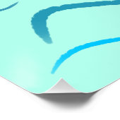 Blaue Meereswellen Poster (Ecke)