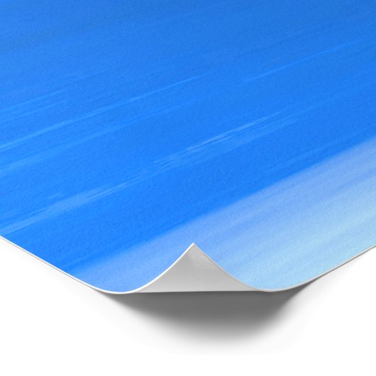 Blaue Meereswellen Poster (Ecke)