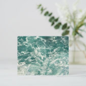 Blaue Meereswellen Postkarte (Stehend Vorderseite)