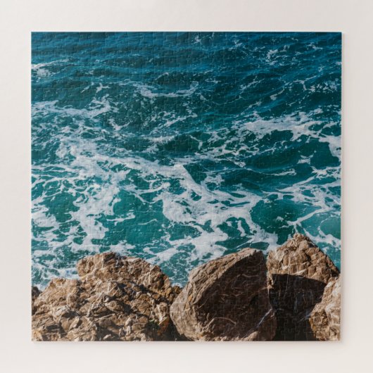 Blaue Meereswellen Puzzle (Horizontal)