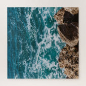 Blaue Meereswellen Puzzle (Vertikal)