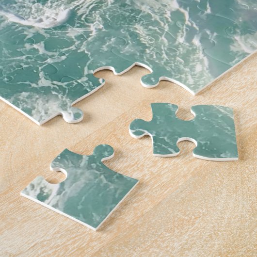 Blaue Meereswellen Puzzle (Seite)