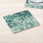 Blaue Meereswellen Rechteckiger Pappuntersetzer (angewinkelt)