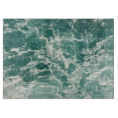 Blaue Meereswellen Schneidebrett (Vorderseite)