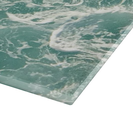 Blaue Meereswellen Schneidebrett (Ecke)