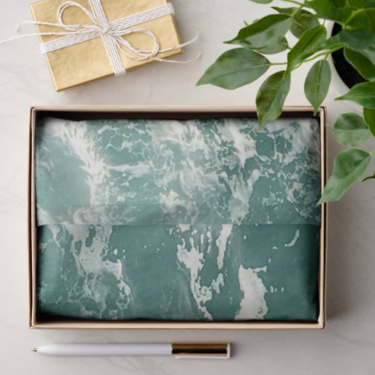 Blaue Meereswellen Seidenpapier (Geschenk)