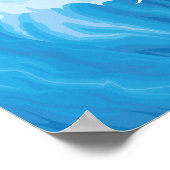 Blaue Meereswellen Sonderposter Poster (Ecke)
