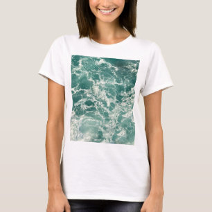 Blaue Meereswellen T-Shirt