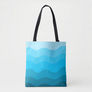 Blaue Meereswellen Tasche