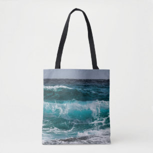 Blaue Meereswellen Tasche