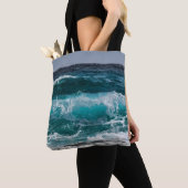 Blaue Meereswellen Tasche (Von Nahem)