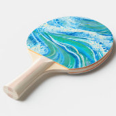 Blaue Meereswellen Tischtennis Schläger (Vorderseite)