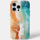 Blaue Meereswellen und braune Sandküste Case-Mate iPhone Hülle (Rückseite)