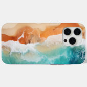 Blaue Meereswellen und braune Sandküste Case-Mate iPhone Hülle (Rückseite (Horizontal))