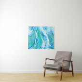 Blaue Meereswellen Wandteppich (Beispiel (Horizontal))