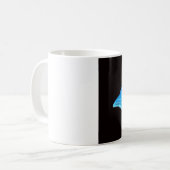 Blaue Meerjungfrau auf schwarzer Tasse (Vorderseite Links)
