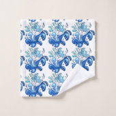 Blaue Meerjungfrau Badewanne Handtuch Set (Waschlappen)