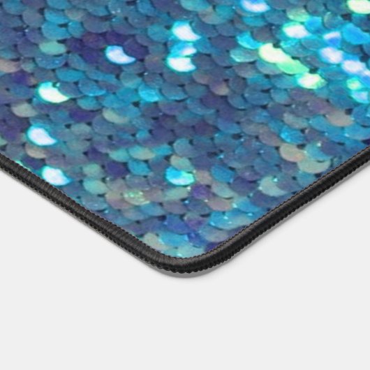 Blaue Meerjungfrau-Imitate Schreibtischunterlage (Ecke)