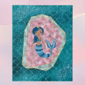Blaue Meerjungfrau in rosa Muschel Puzzle