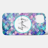 Blaue Meerjungfrau mit Glitzer Case Mate i (Rückseite (Horizontal))