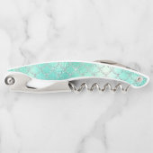 Blaue Meerjungfrau Skala Hübsch Iridescent Kellnermesser (Vorderseite)