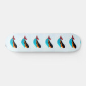 Blaue Meerjungfrau Skateboard (Horizontal)