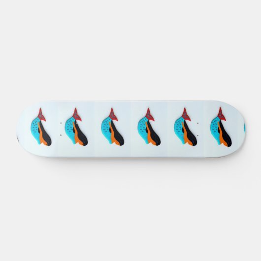 Blaue Meerjungfrau Skateboard (Horizontal)