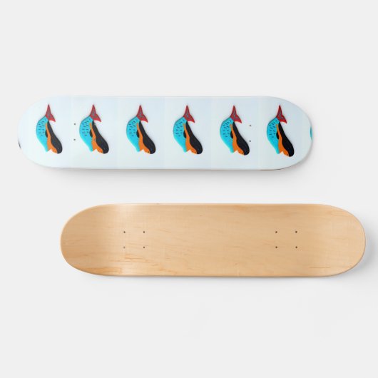 Blaue Meerjungfrau Skateboard (Horizontal)