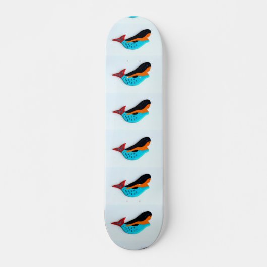 Blaue Meerjungfrau Skateboard (Vorne)