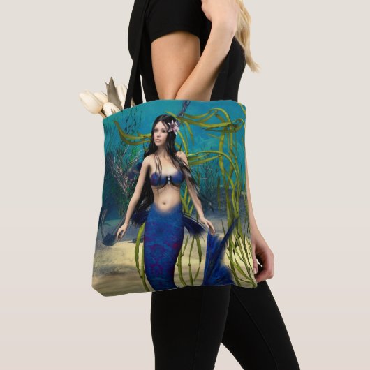 Blaue Meerjungfrau Tasche (Von Nahem)
