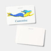 Blaue Meerjungfrau Thunder_Cove Ausweis (Vorder- & Rückseite)