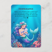 Blaue Meerjungfrau unter der Sea Baby-Dusche Begleitkarte (Vorderseite)