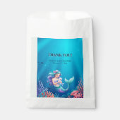 Blaue Meerjungfrau unter der Sea Baby-Dusche Geschenktütchen (Vorderseite)