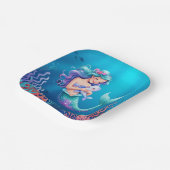 Blaue Meerjungfrau unter der Sea Baby-Dusche Pappteller (Gewinkelt)