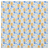 Blaue Meerjungfrau Unterwasser in blass blau Stoff (Muster)