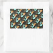 Blaue Meerjungfrauensticker Rechteckiger Aufkleber (Tasche)