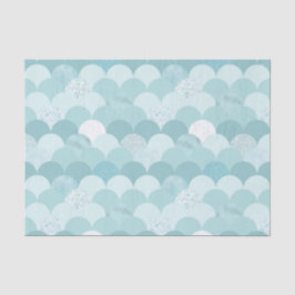 Blaue Meerjungwaage Seidenpapier