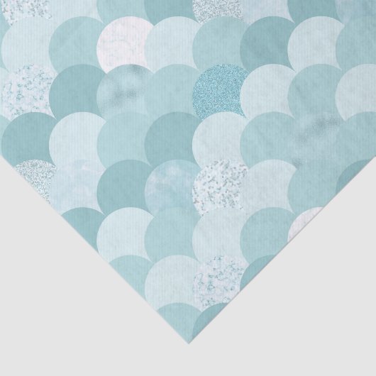 Blaue Meerjungwaage Seidenpapier (Ausschnitt)