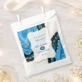 Blaue Meerwasserfarbe Perlen Hochzeit Geschenktütchen (Ausgeschnitten)