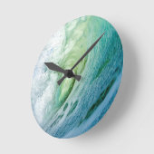 Blaue Meerwasserfarbe Runde Wanduhr (Winkel)