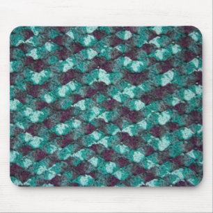 Blaue Mehrfarbenhäkelarbeit Mousepad