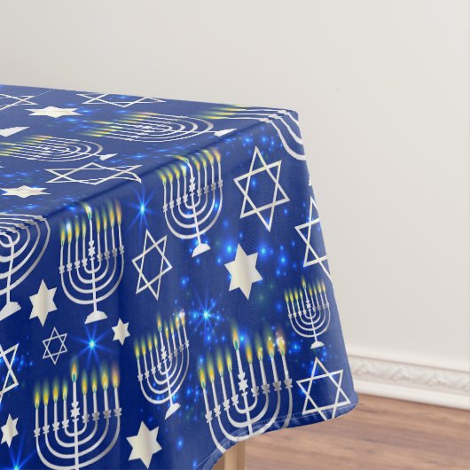 Blaue Menora  Tischdecke (Beispiel)