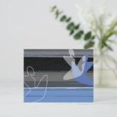 Blaue Menschen Postkarte (Stehend Vorderseite)