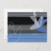 Blaue Menschen Postkarte (Vorne/Hinten)
