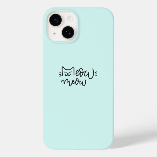 Blaue Meow-Handyhülle Case-Mate iPhone Hülle (Rückseite)