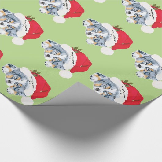 Blaue Merle australische Geschenkpapier (Ecke)