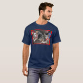 Blaue Merle Corgi-Freunde T-Shirt (Vorne ganz)
