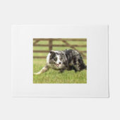 Blaue Merle Grenze Collie~Joe~Doormat Fußmatte (Vorderseite)