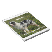 Blaue Merle-Liebe Notizblock (angewinkelt)