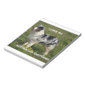 Blaue Merle-Liebe Notizblock (Rotiert)